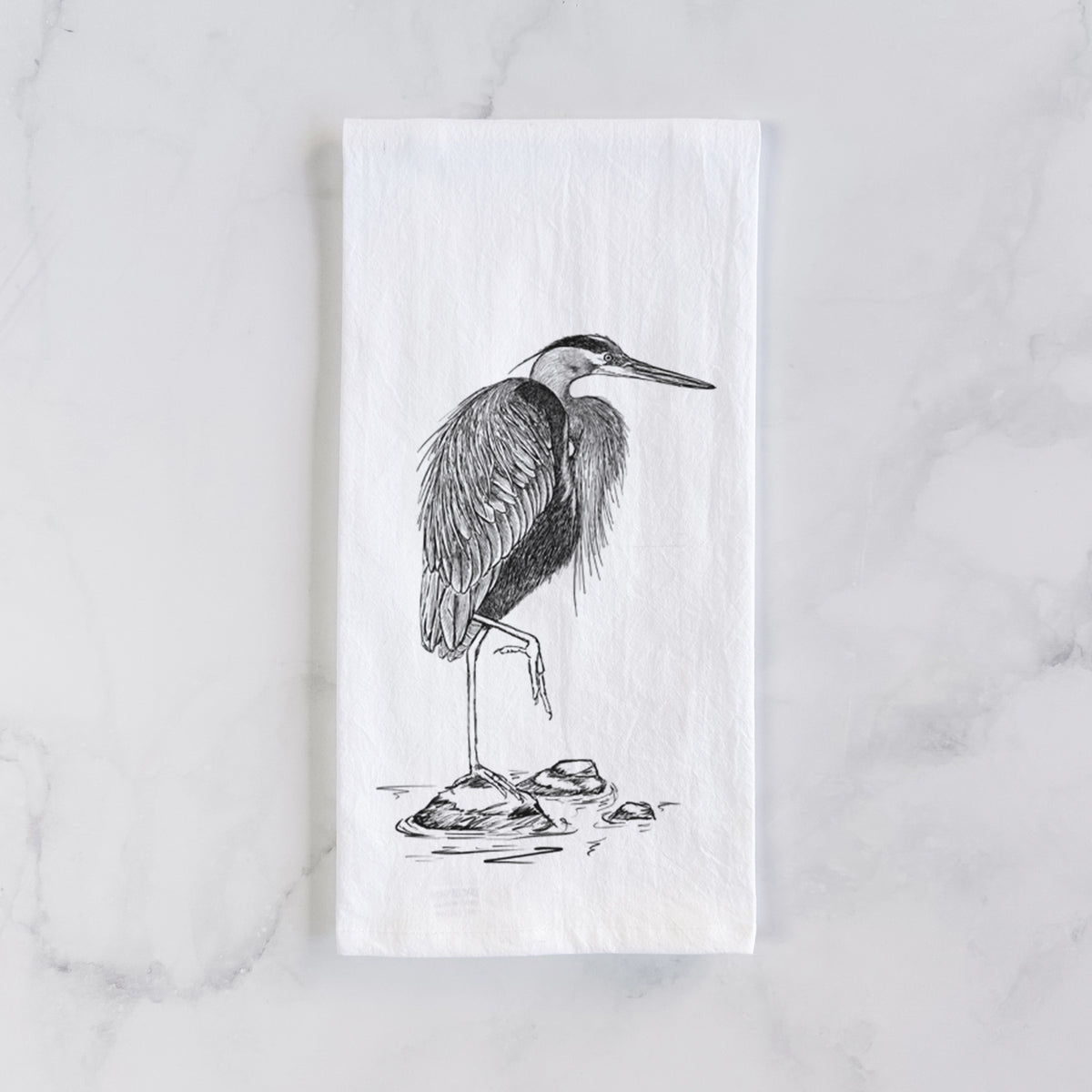 Ardea herodias - Great Blue Heron Tea Towel