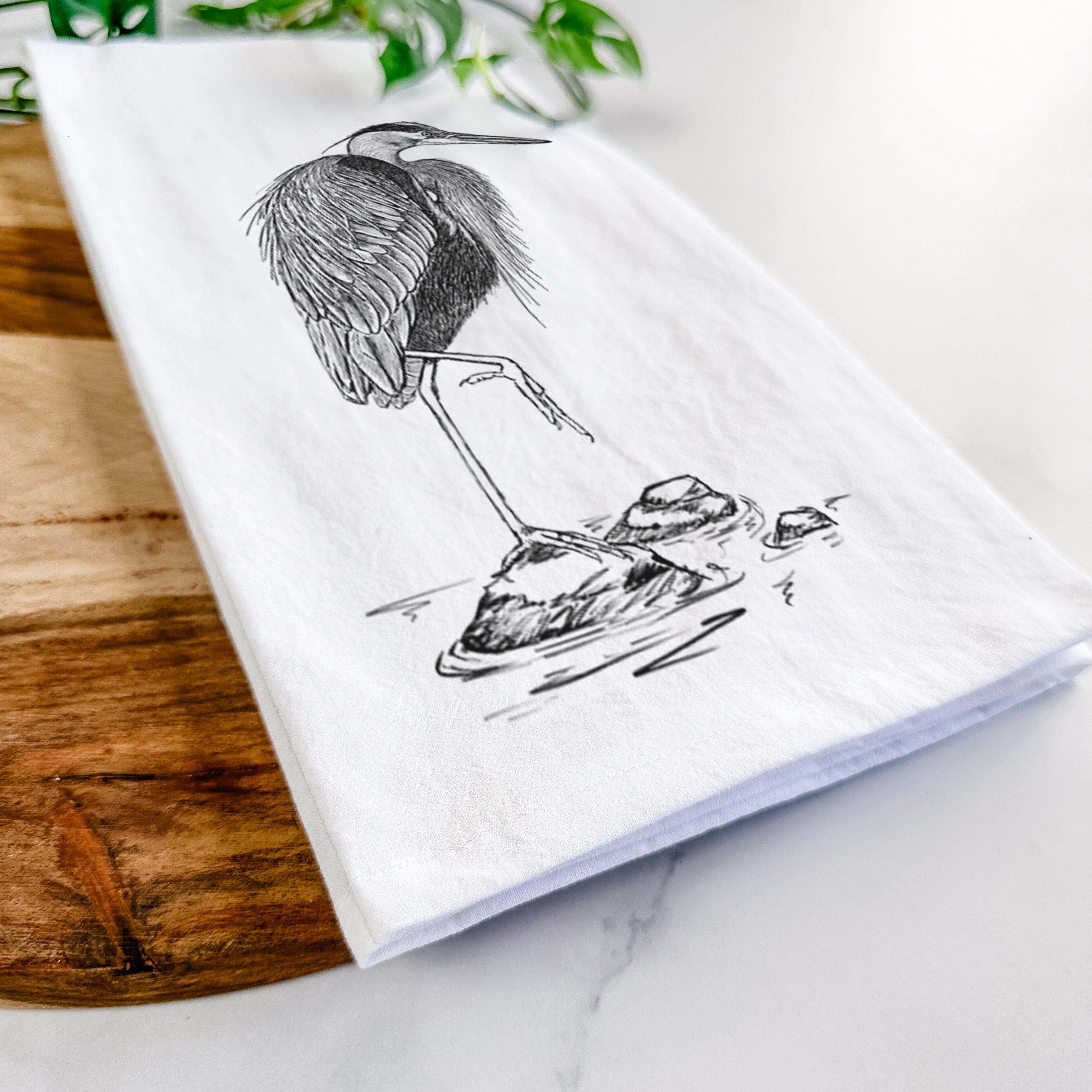 Ardea herodias - Great Blue Heron Tea Towel