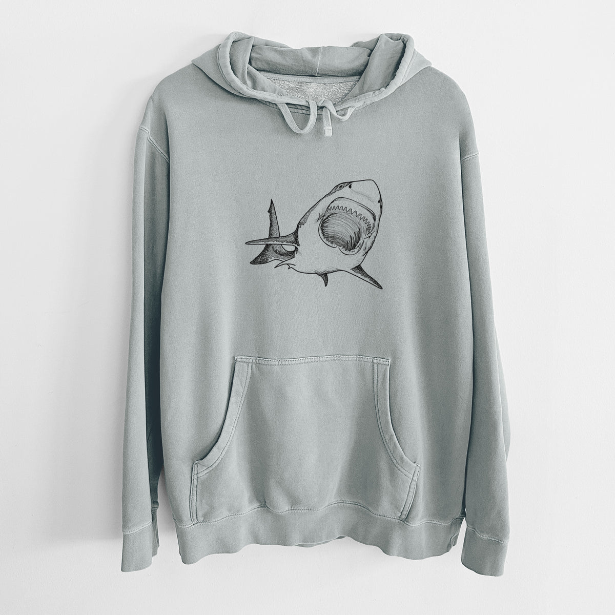 Great White Shark - Unisex Pigment Dyed Hoodie