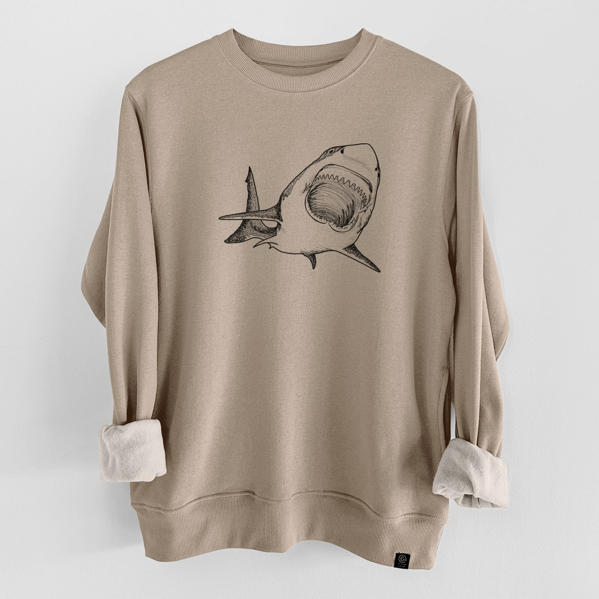 Great White Shark  - Unisex Reclaimed Crewneck Sweatshirt