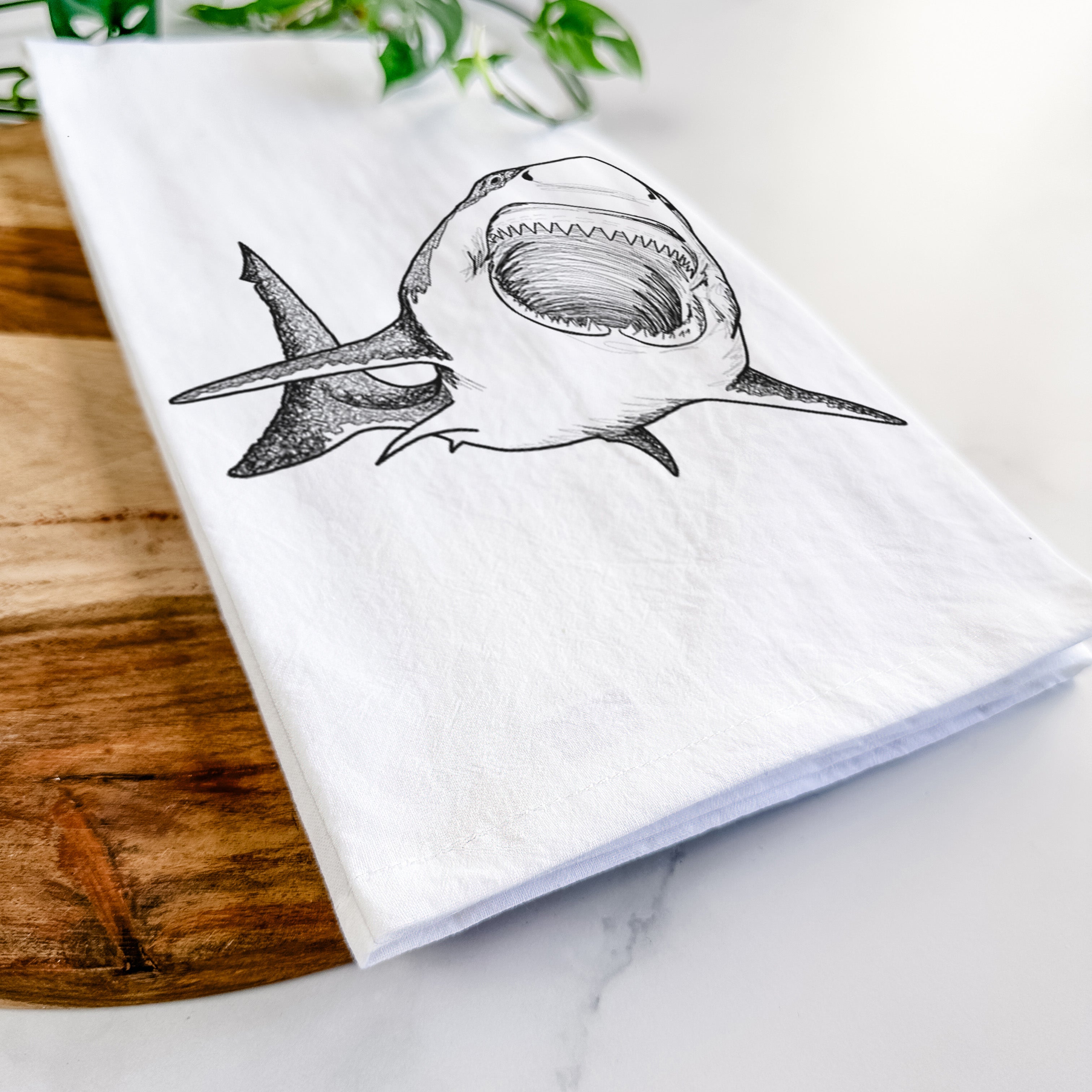 Great White Shark Tea Towel