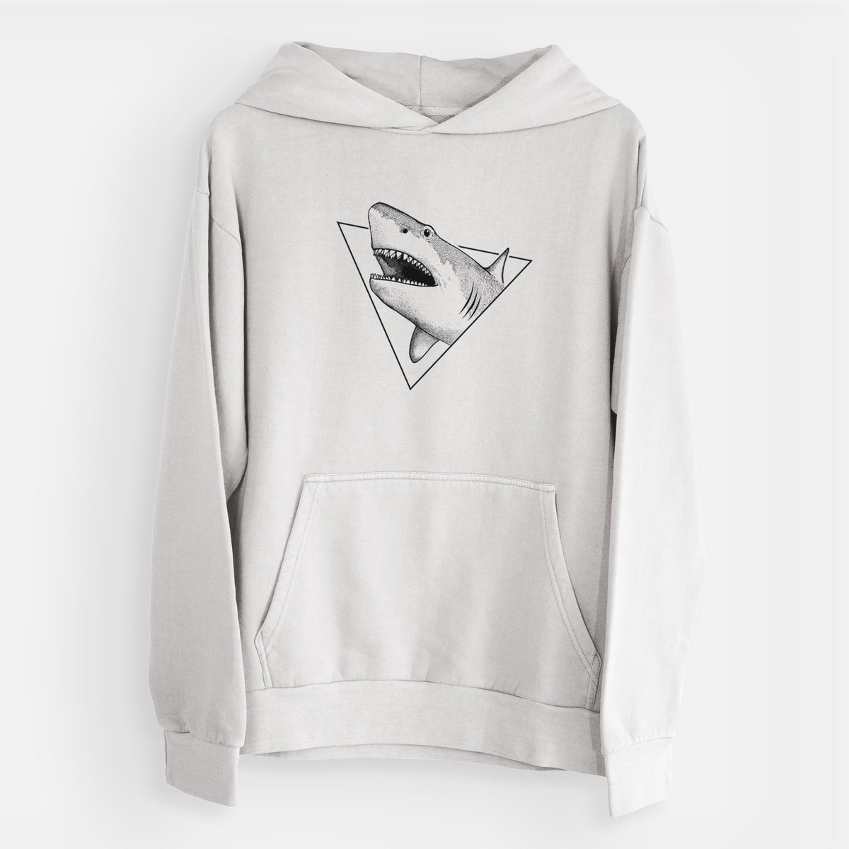 Great White Shark Triangle  - Urban Heavyweight Hoodie