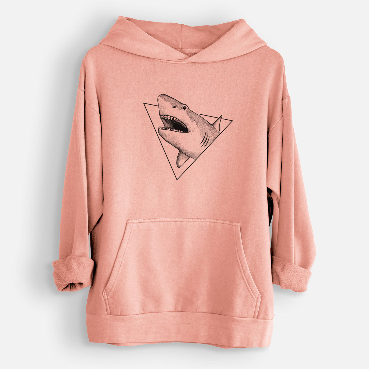 Great White Shark Triangle  - Urban Heavyweight Hoodie