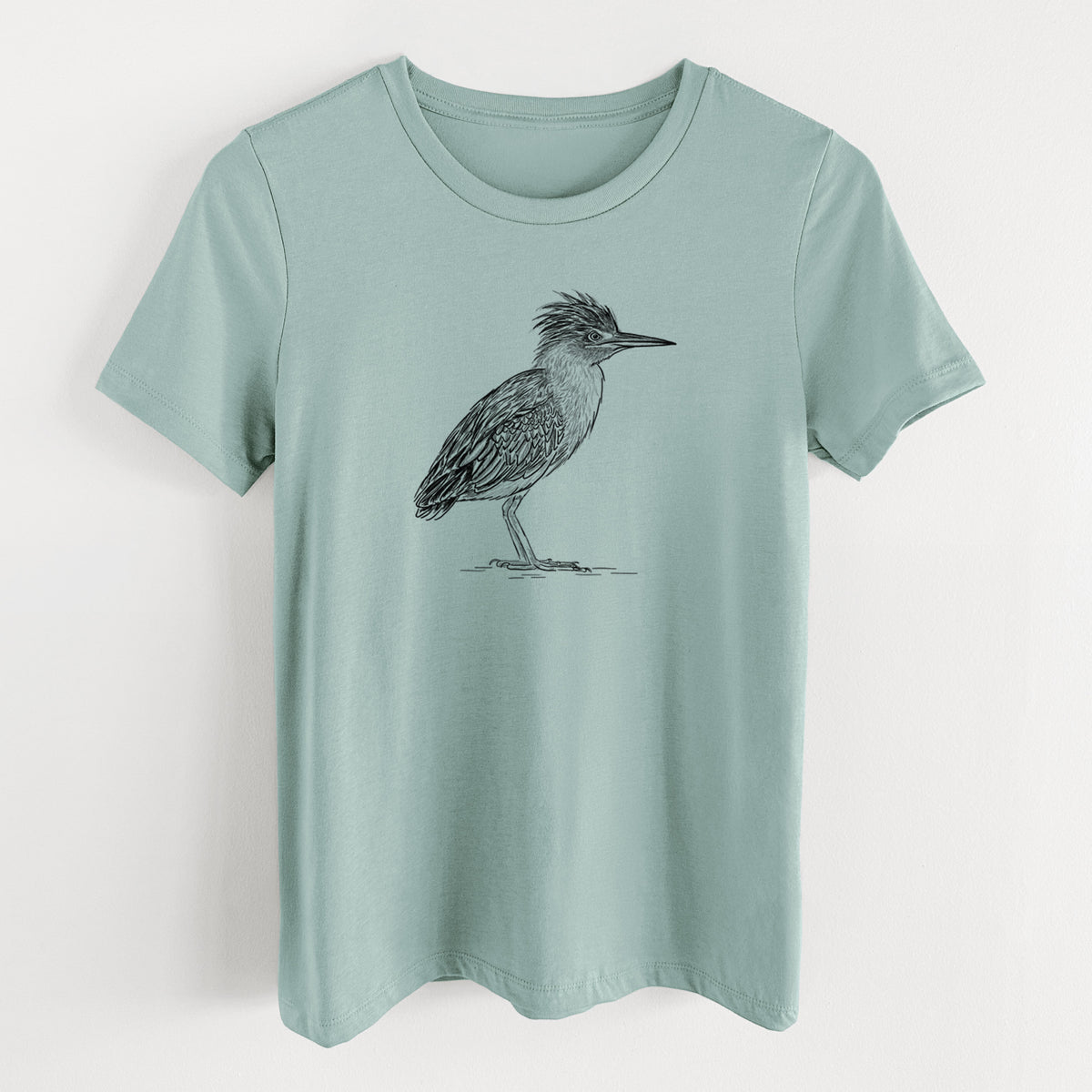 Green Heron - Butorides virescens - Women's Lightweight Relaxed Fit 100% Cotton Crewneck