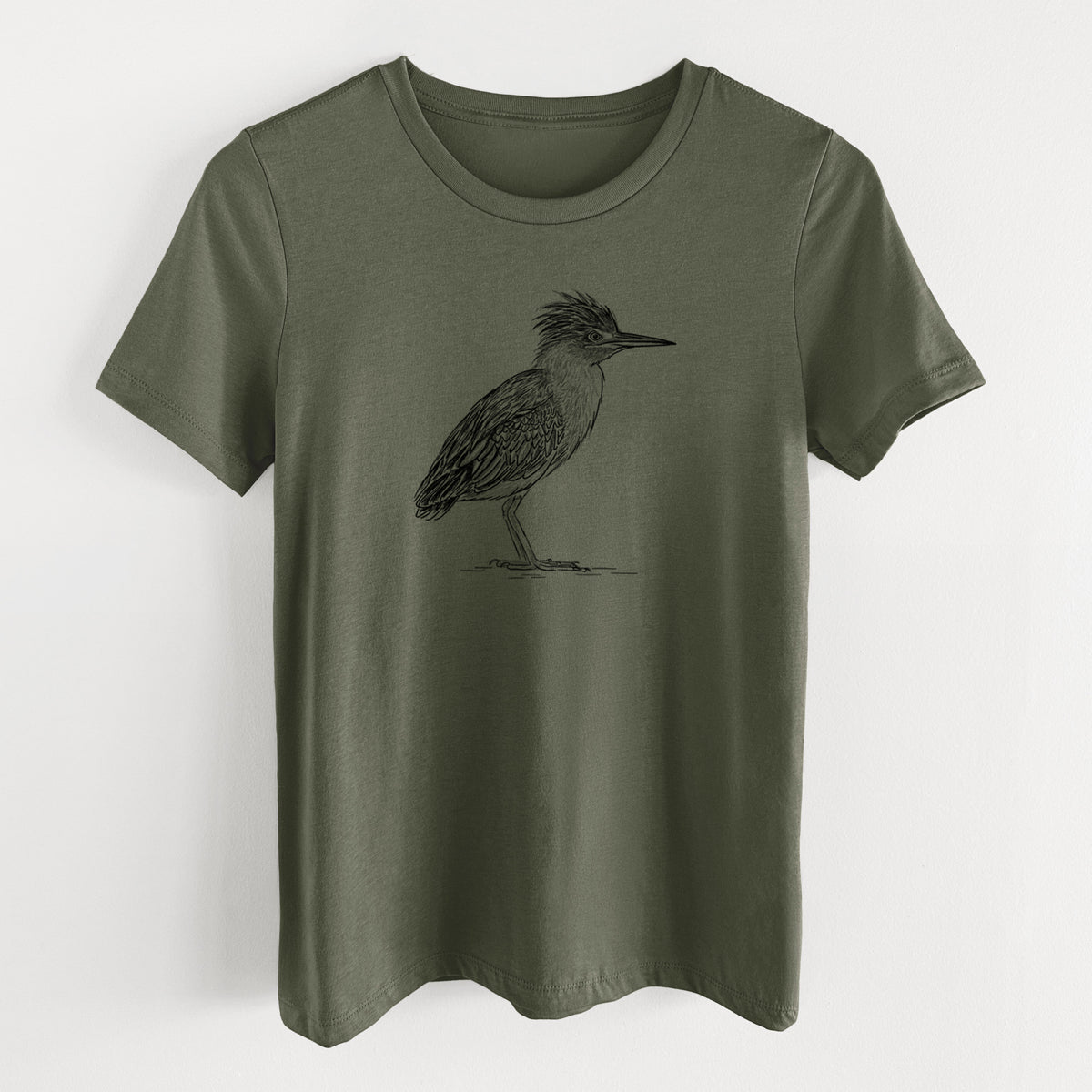 Green Heron - Butorides virescens - Women's Lightweight Relaxed Fit 100% Cotton Crewneck