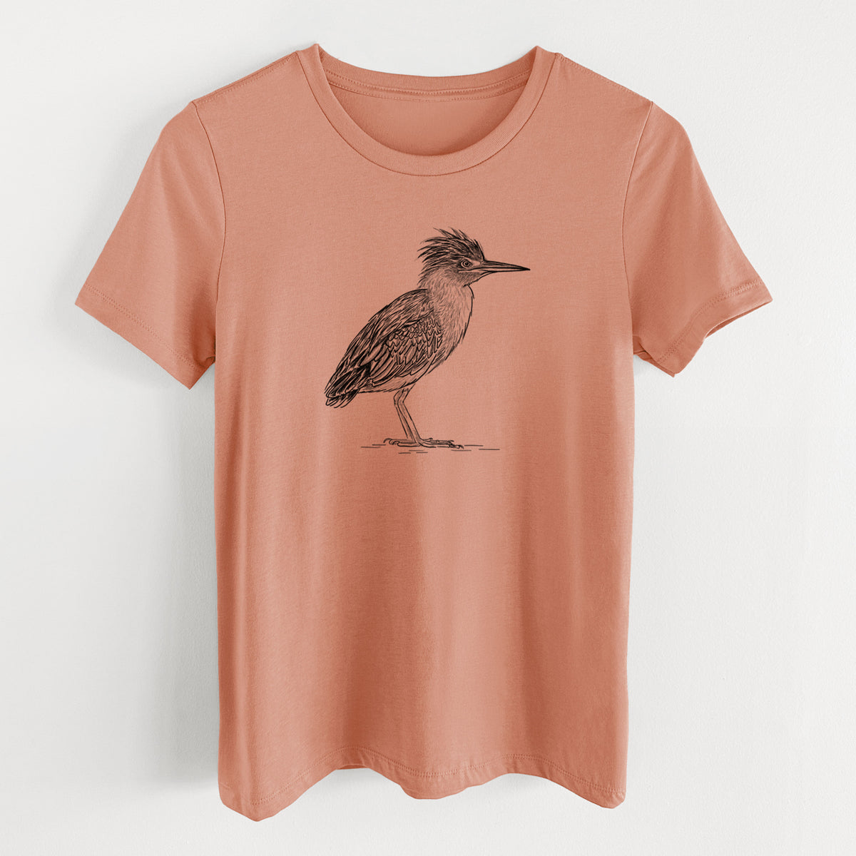 Green Heron - Butorides virescens - Women's Lightweight Relaxed Fit 100% Cotton Crewneck