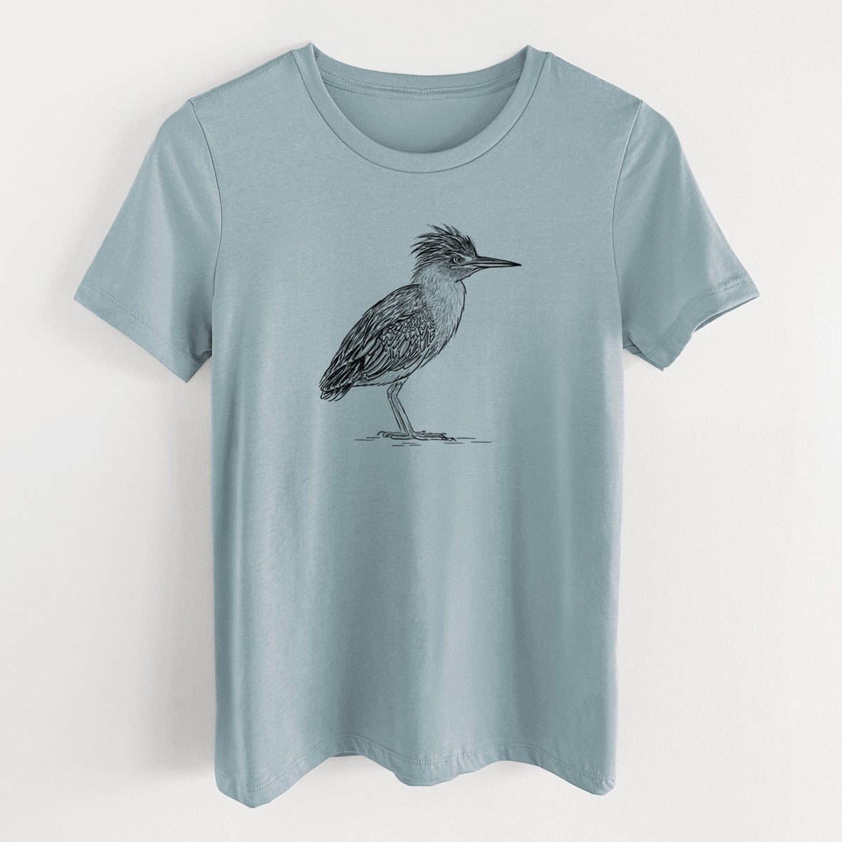 Green Heron - Butorides virescens - Women's Lightweight Relaxed Fit 100% Cotton Crewneck