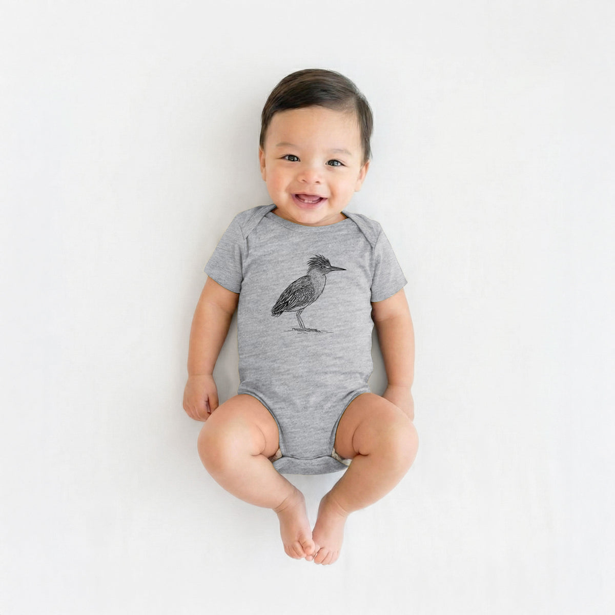 Green Heron - Butorides virescens - Baby Fine Jersey Bodysuit