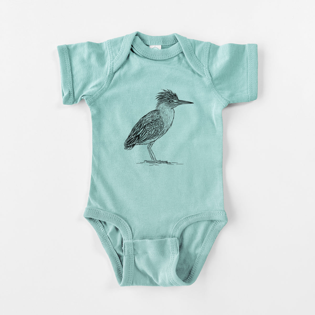 Green Heron - Butorides virescens - Baby Fine Jersey Bodysuit