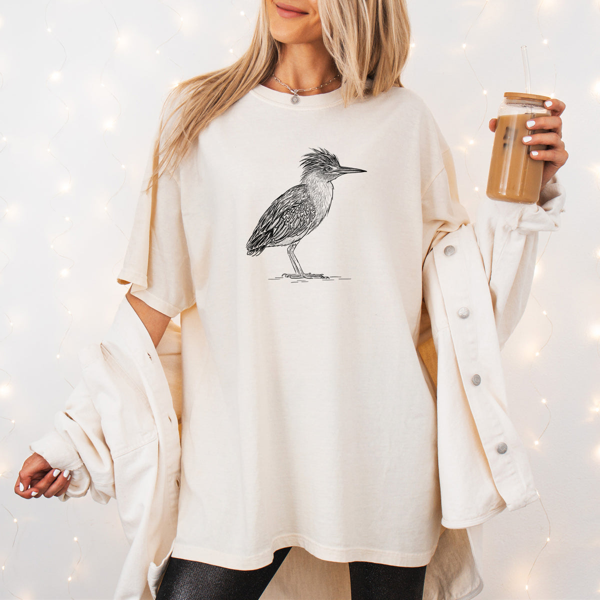 Green Heron - Butorides virescens - Unisex Comfort Colors Garment-Dyed Heavyweight T-shirt