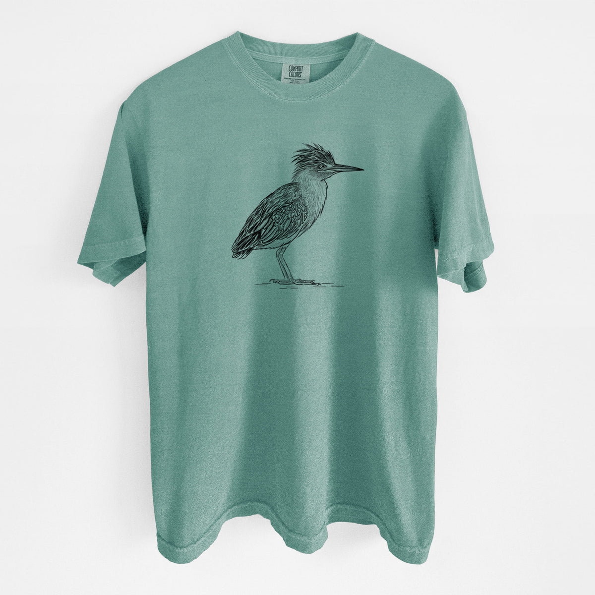 Green Heron - Butorides virescens - Unisex Comfort Colors Garment-Dyed Heavyweight T-shirt