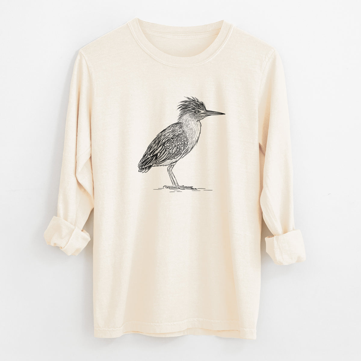 Green Heron - Butorides virescens - Unisex Comfort Colors 100% Cotton Long Sleeve