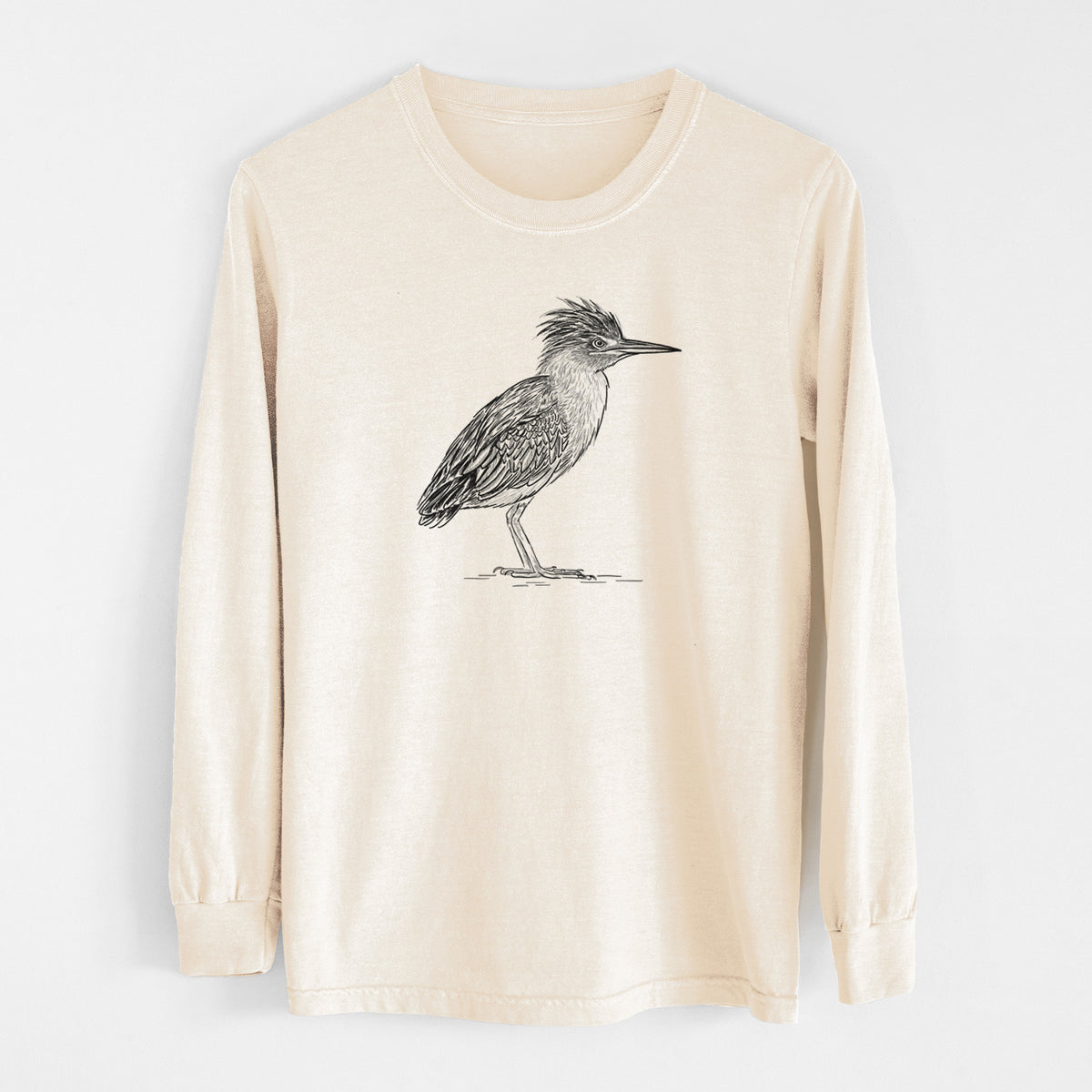 Green Heron - Butorides virescens - Unisex Comfort Colors 100% Cotton Long Sleeve