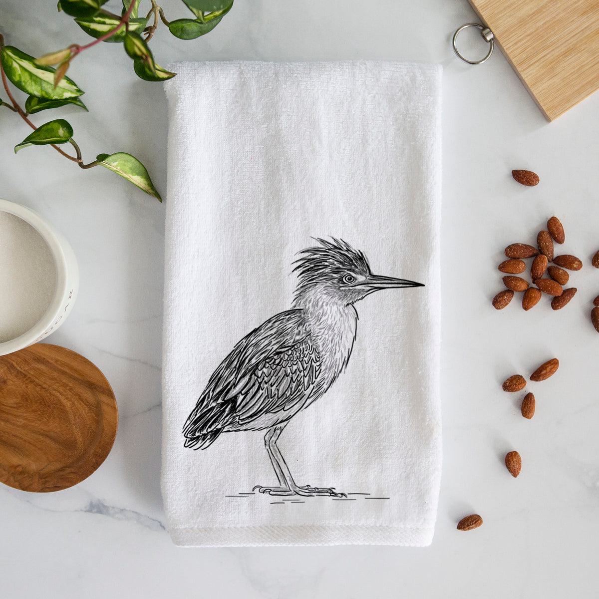 Green Heron - Butorides virescens Premium Decorative Hand Towel