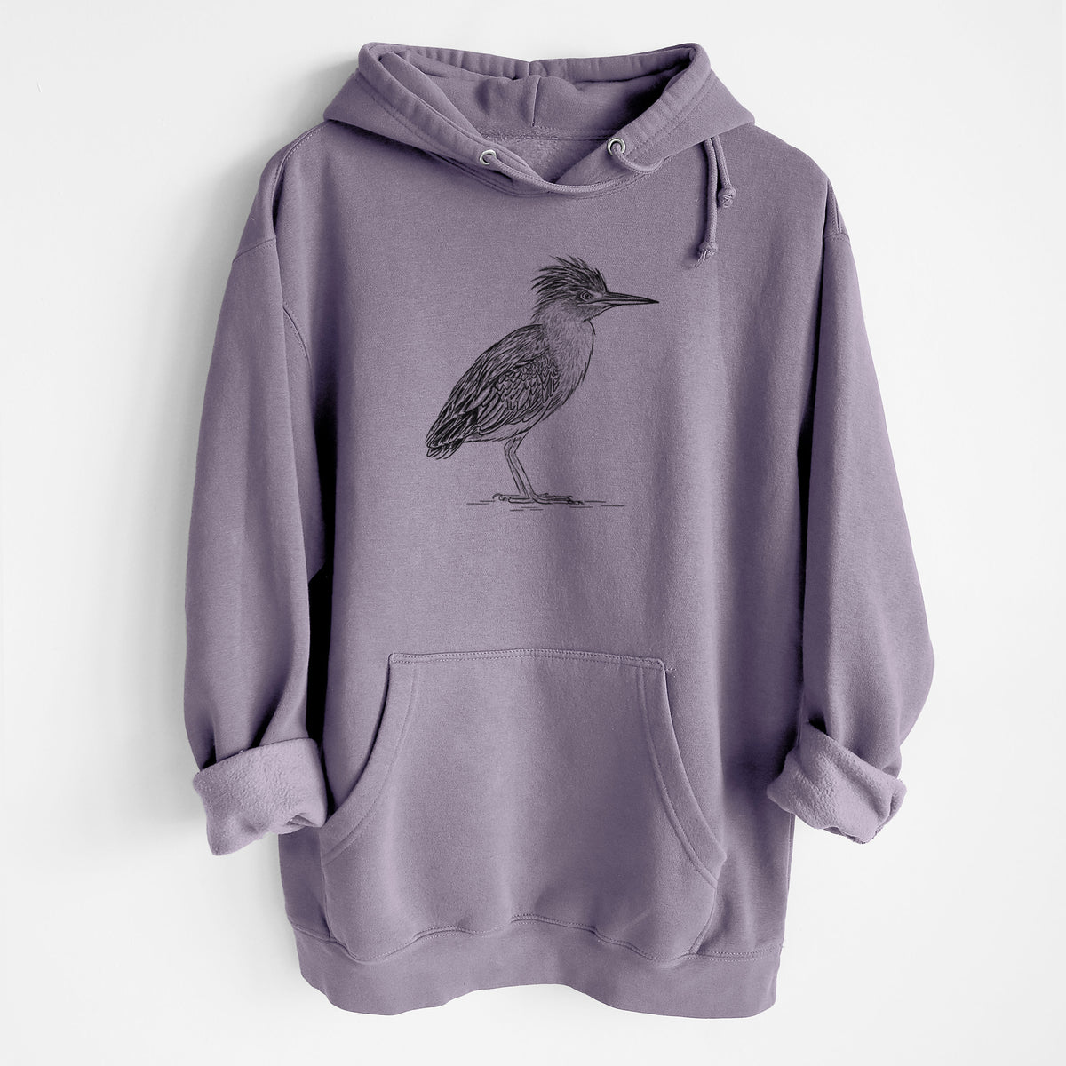 Green Heron - Butorides virescens - Heavyweight Fleece Hoodie