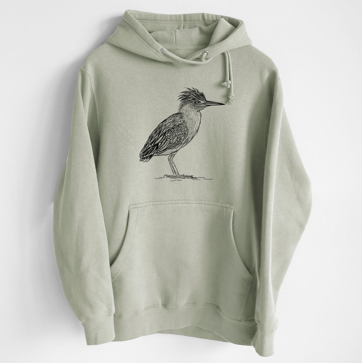 Green Heron - Butorides virescens - Heavyweight Fleece Hoodie