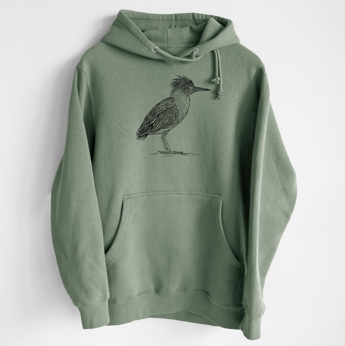 Green Heron - Butorides virescens - Heavyweight Fleece Hoodie