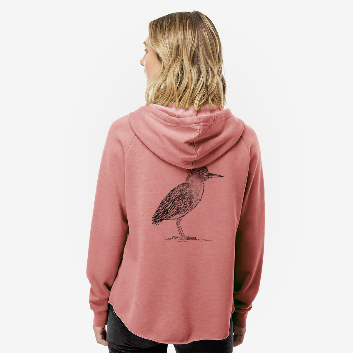 Green Heron - Butorides virescens - Women's Cali Wave Zip-Up Sweatshirt