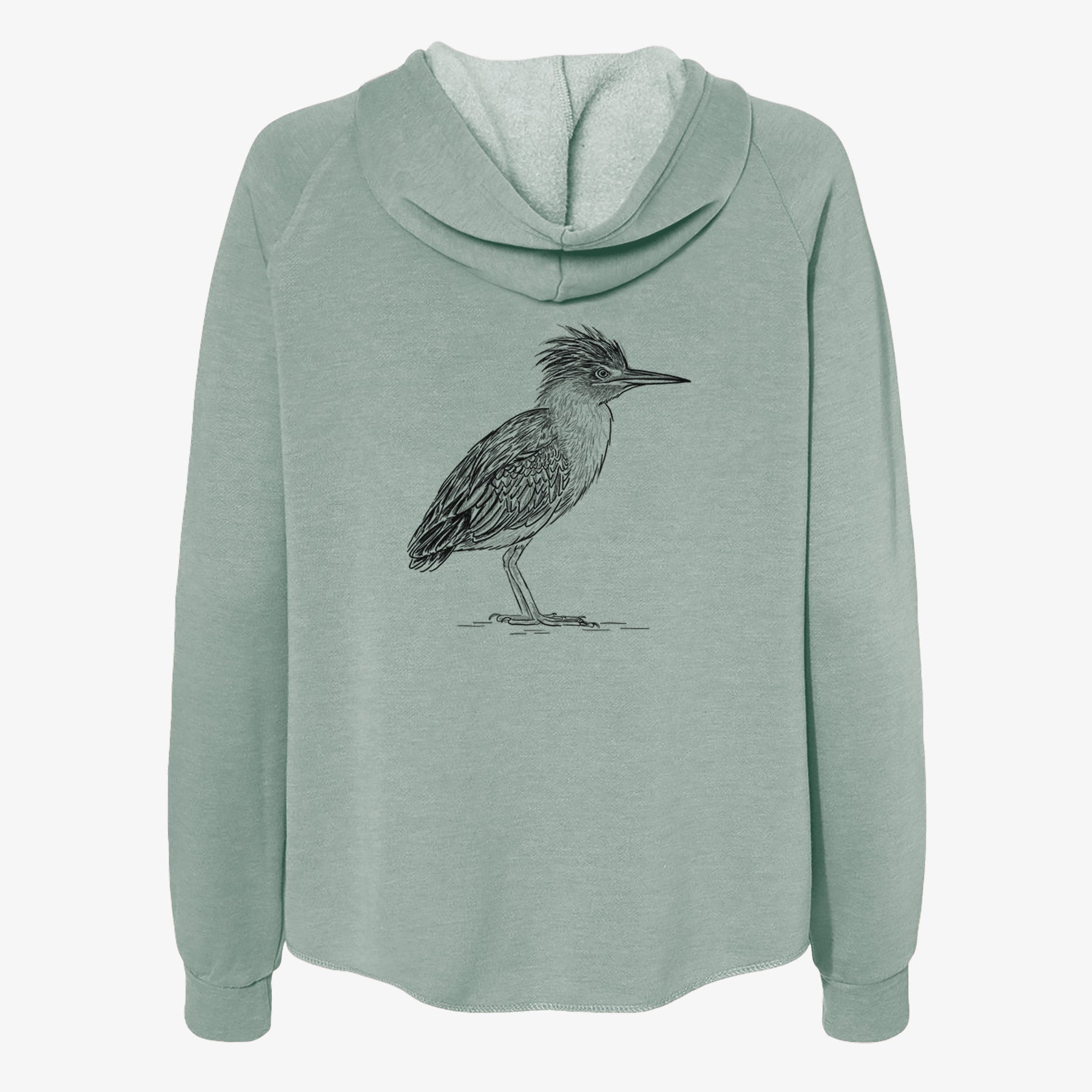 Green Heron - Butorides virescens - Women's Cali Wave Zip-Up Sweatshirt