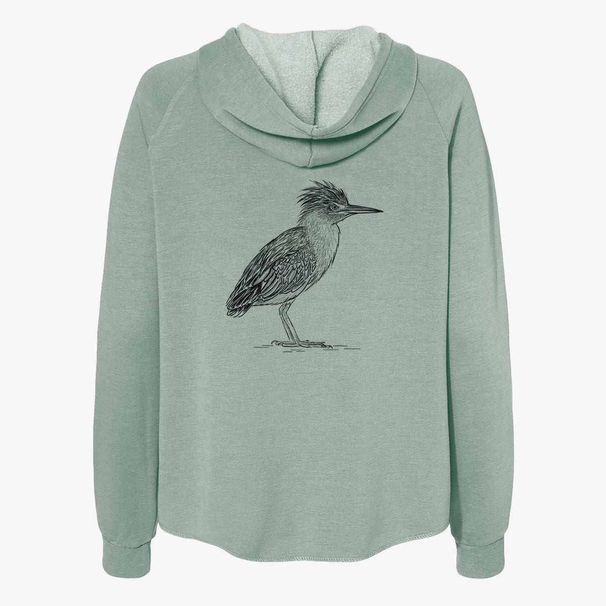 Green Heron - Butorides virescens - Women's Cali Wave Zip-Up Sweatshirt