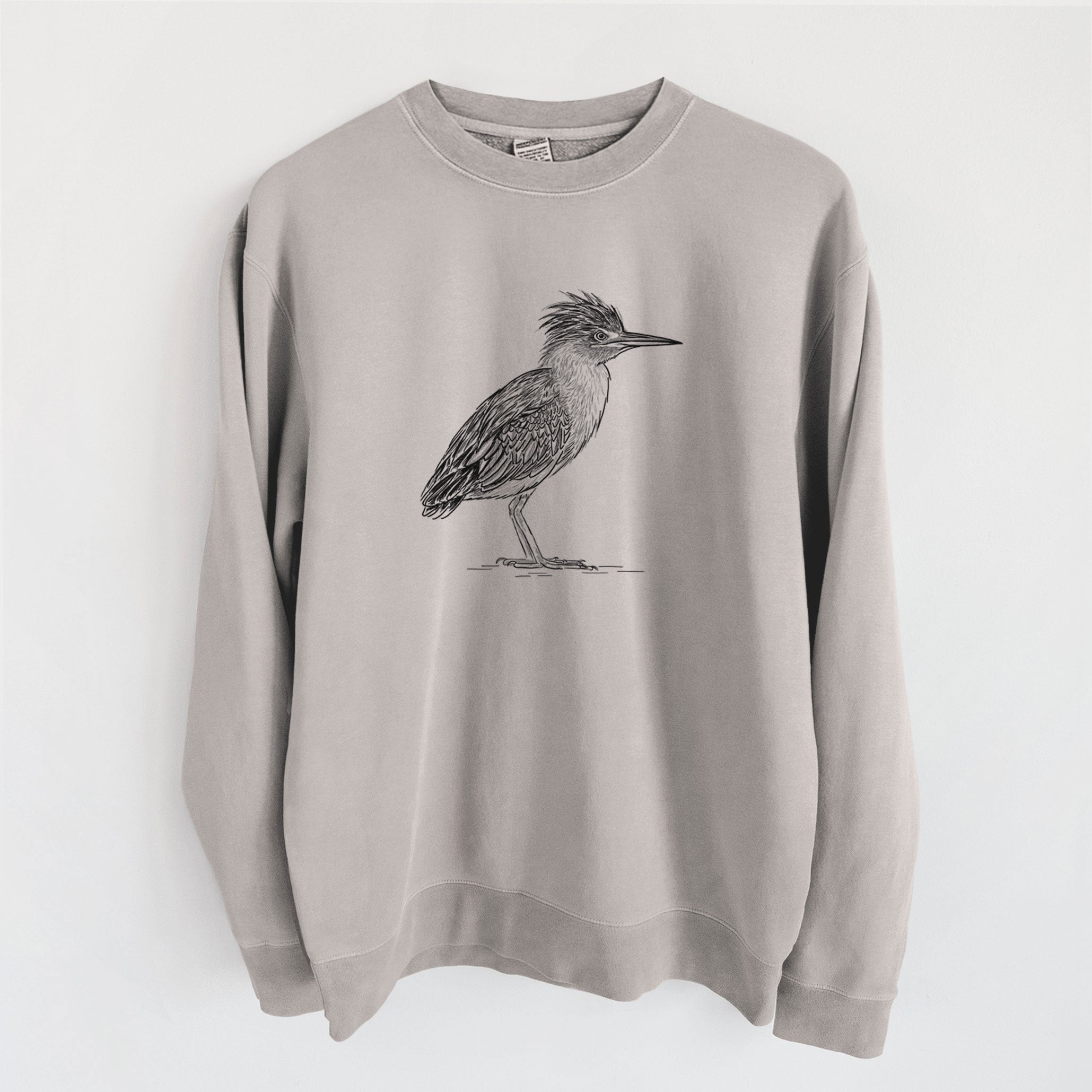 Green Heron - Butorides virescens - Unisex Pigment Dyed Crew Sweatshirt