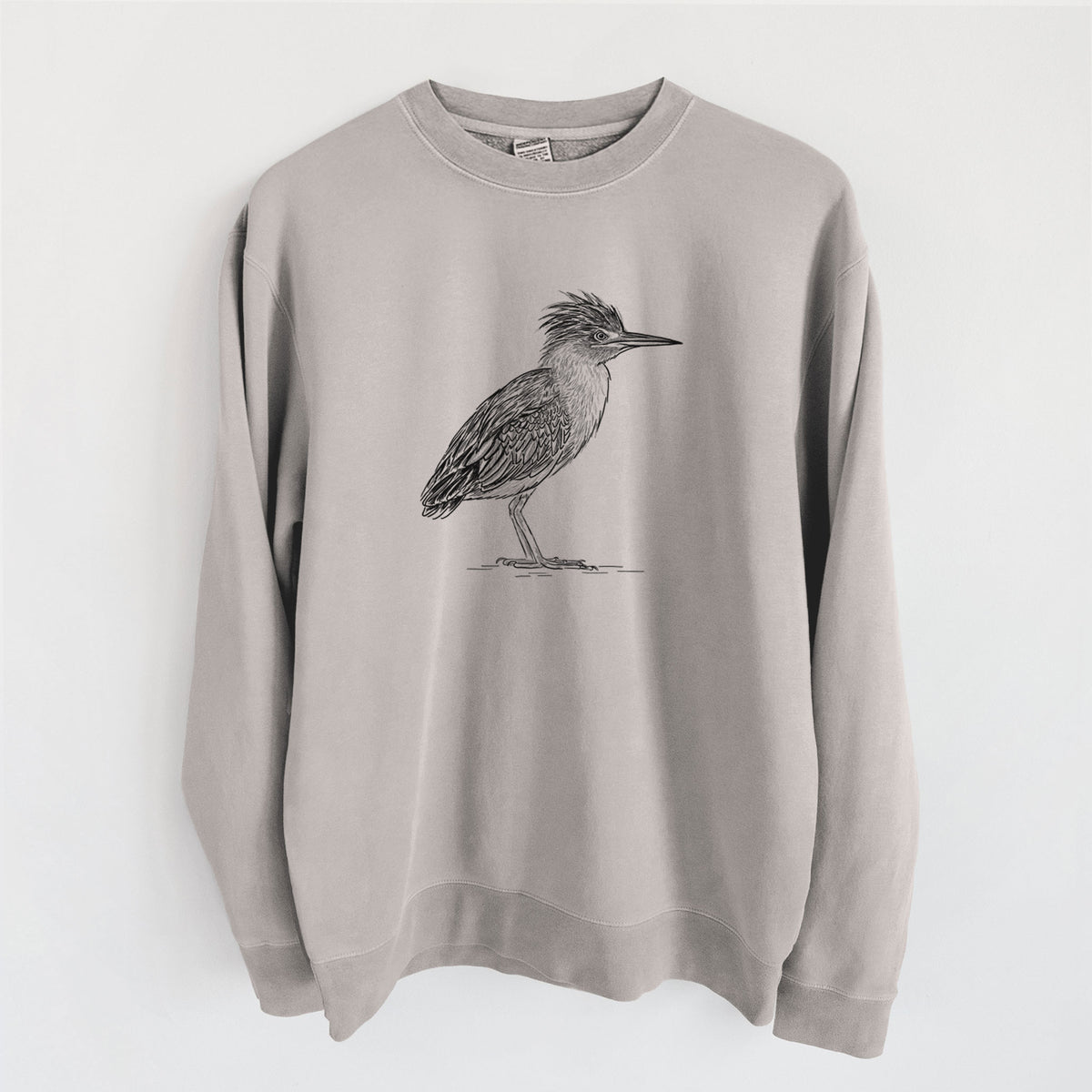 Green Heron - Butorides virescens - Unisex Pigment Dyed Crew Sweatshirt