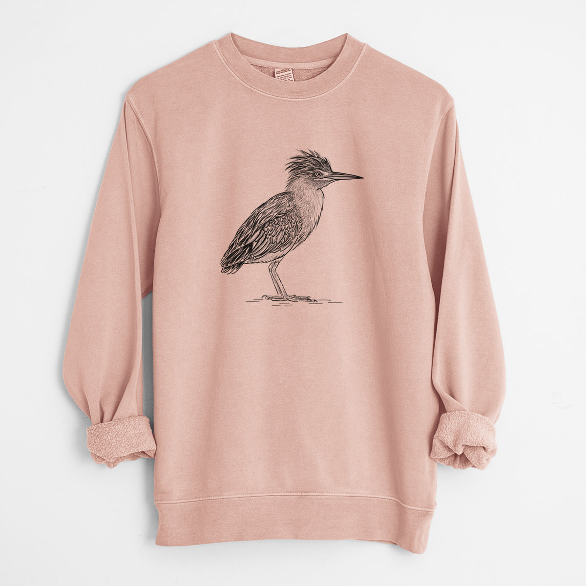 Green Heron - Butorides virescens - Unisex Pigment Dyed Crew Sweatshirt