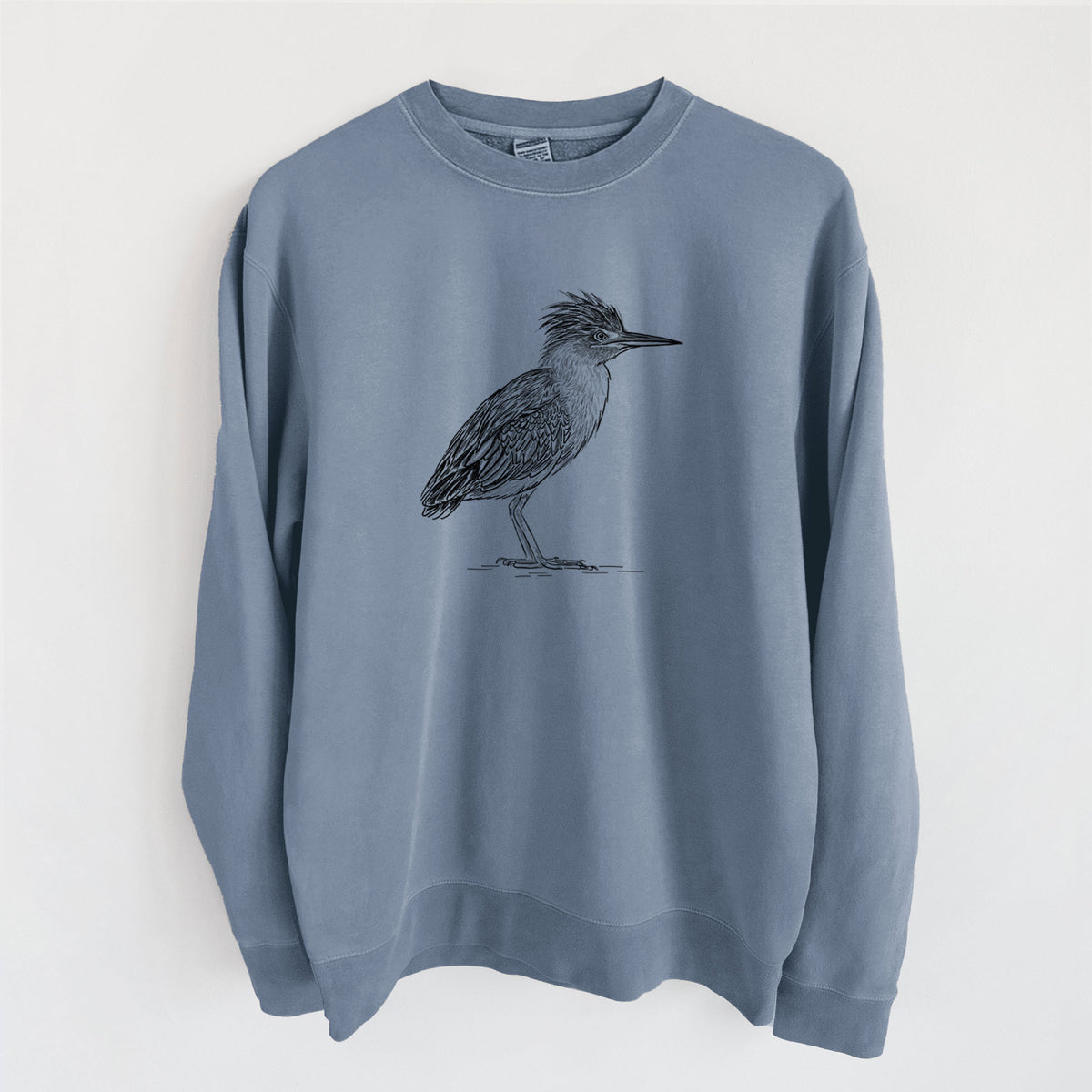 Green Heron - Butorides virescens - Unisex Pigment Dyed Crew Sweatshirt