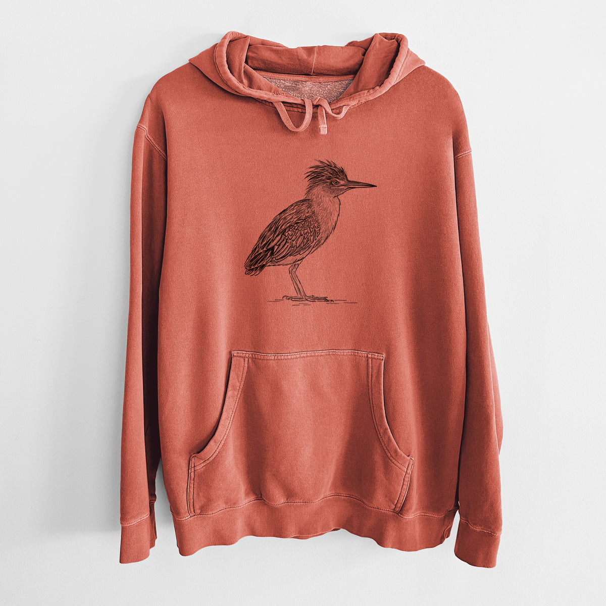 Green Heron - Butorides virescens - Unisex Pigment Dyed Hoodie