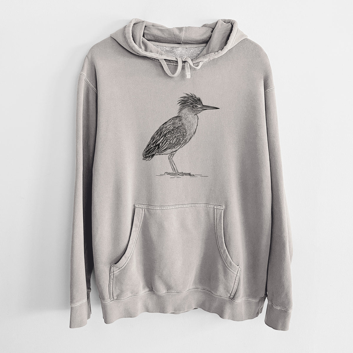 Green Heron - Butorides virescens - Unisex Pigment Dyed Hoodie