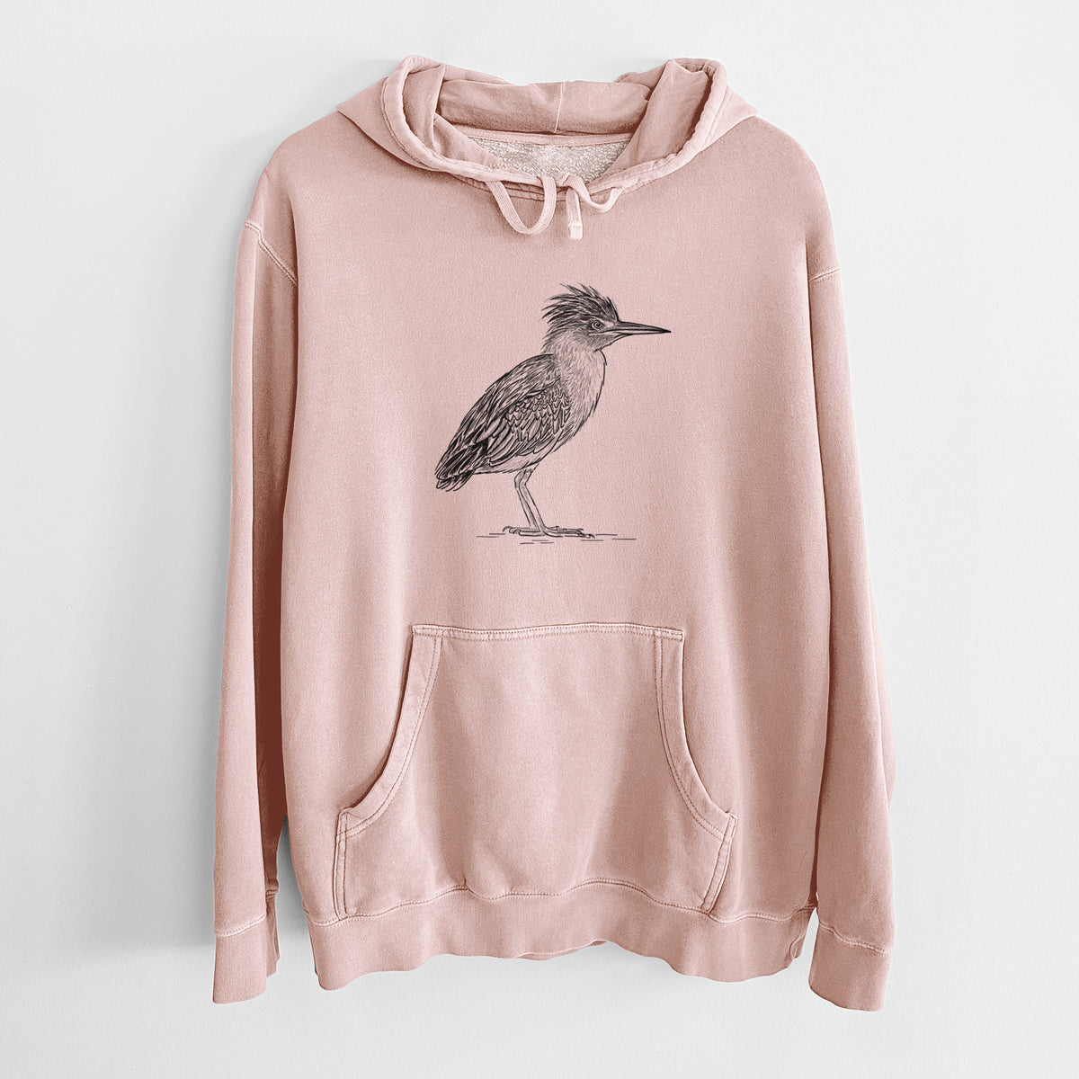 Green Heron - Butorides virescens - Unisex Pigment Dyed Hoodie