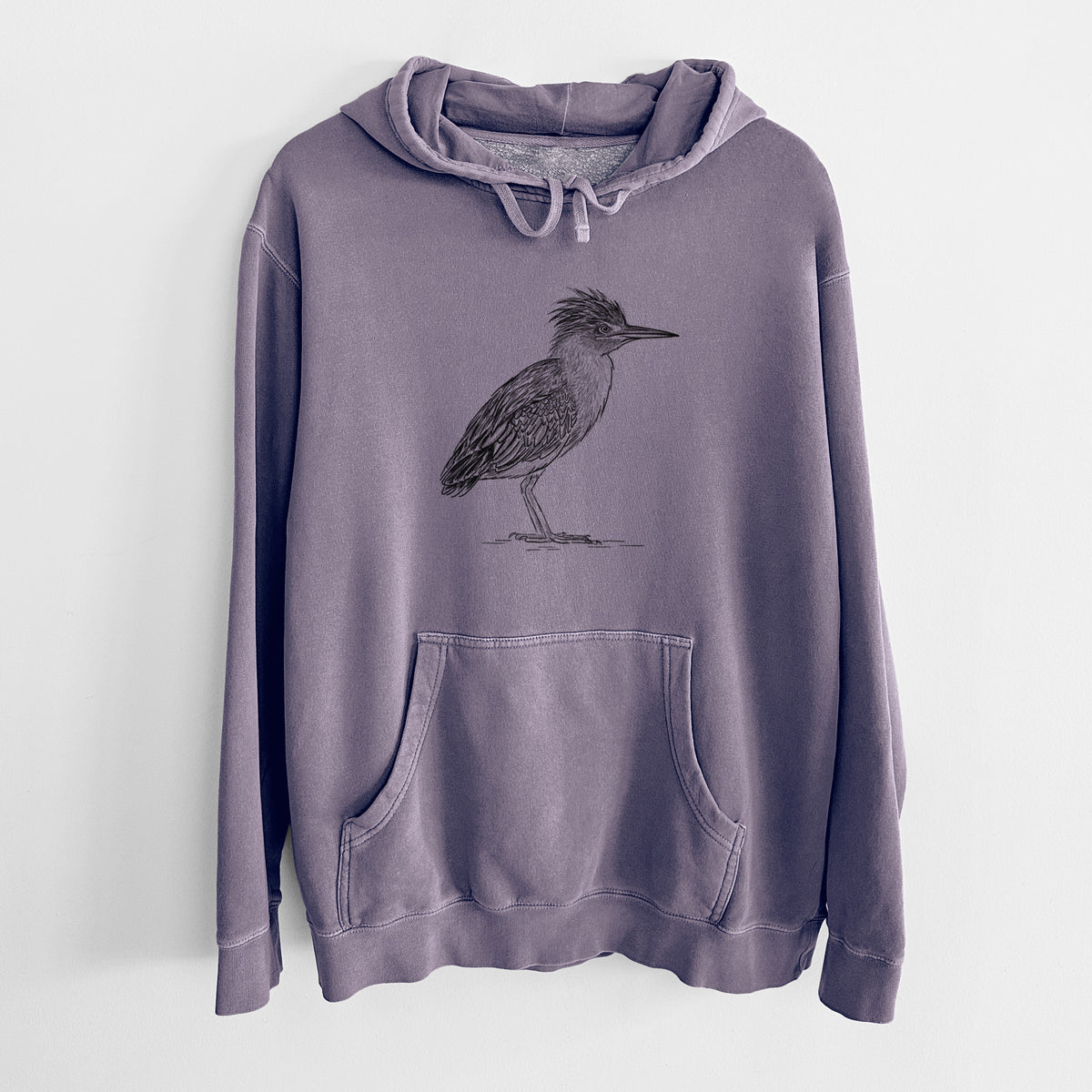 Green Heron - Butorides virescens - Unisex Pigment Dyed Hoodie