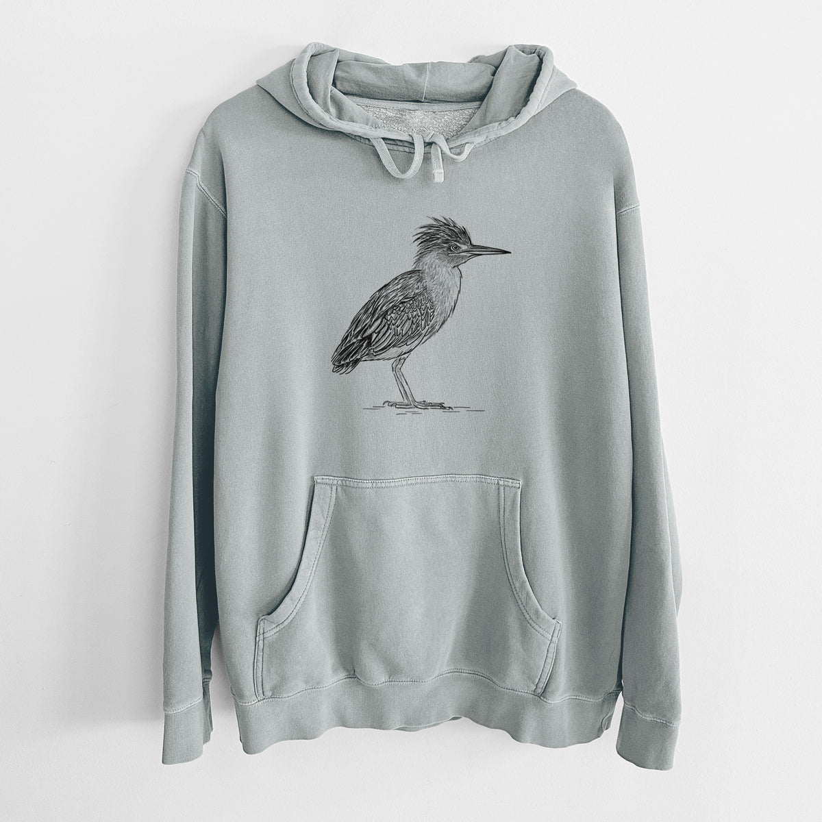 Green Heron - Butorides virescens - Unisex Pigment Dyed Hoodie