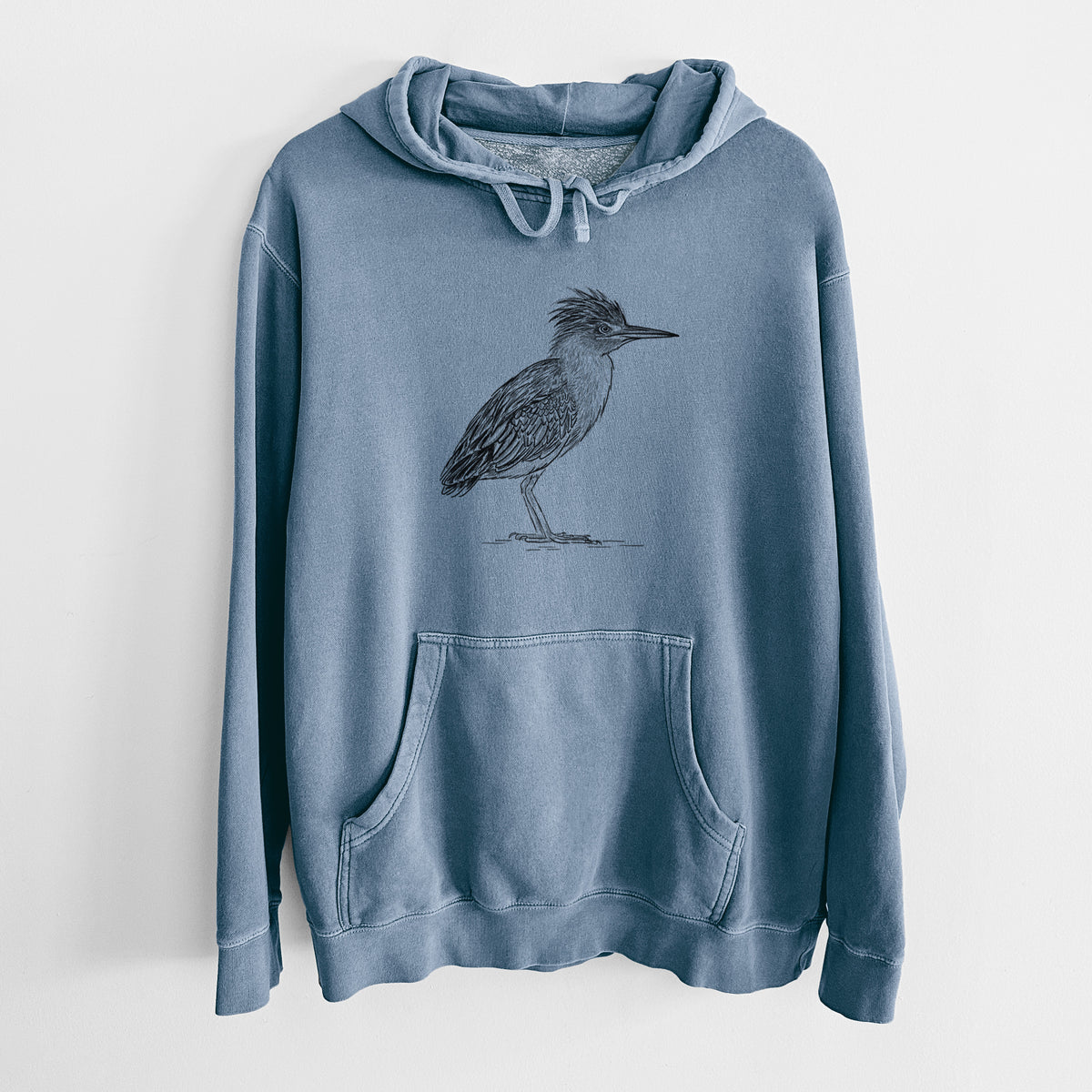 Green Heron - Butorides virescens - Unisex Pigment Dyed Hoodie