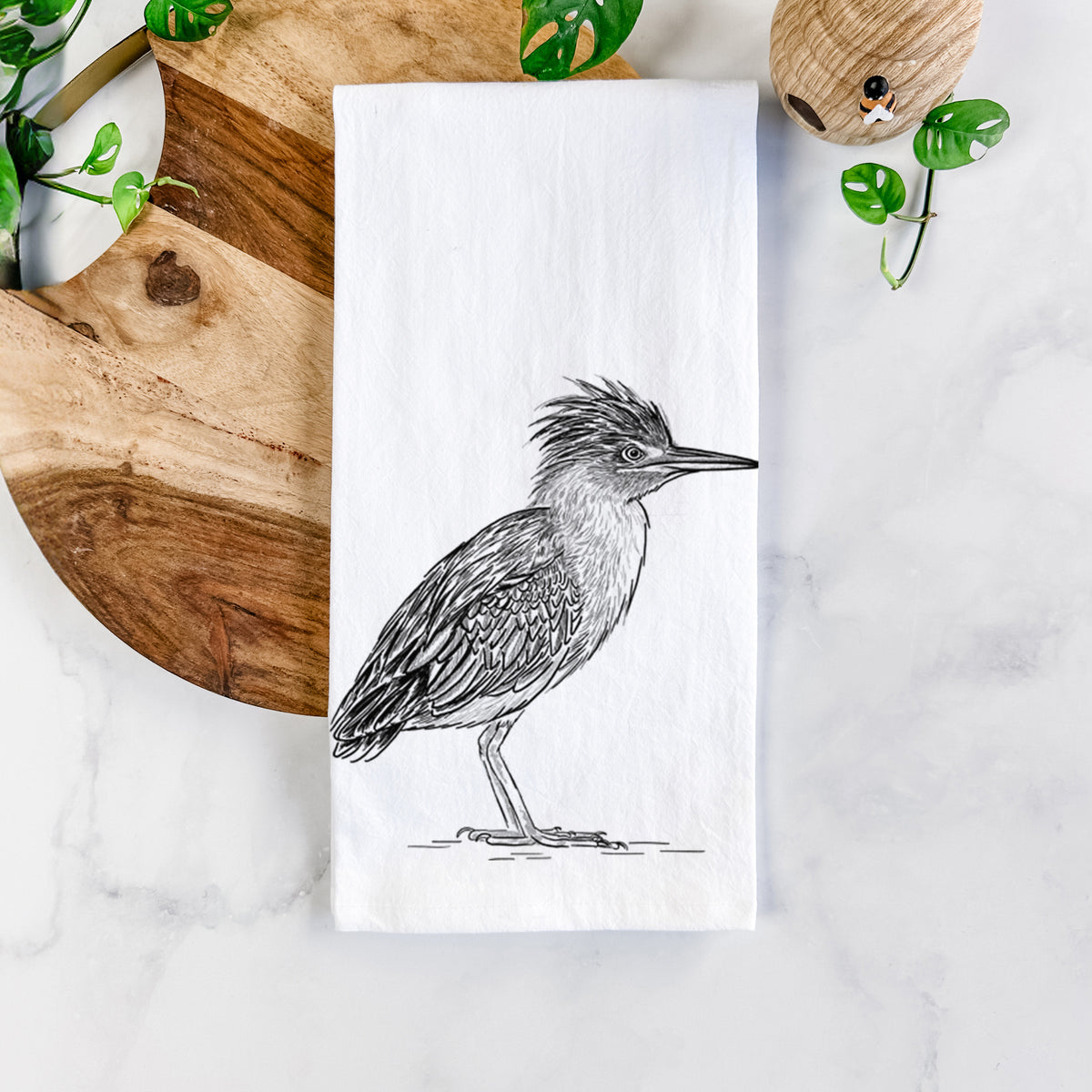 Green Heron - Butorides virescens Tea Towel
