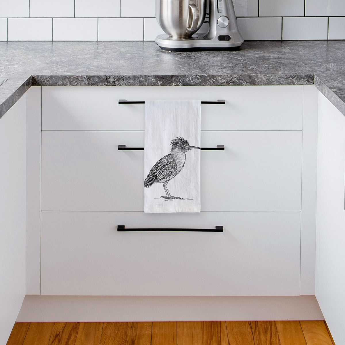 Green Heron - Butorides virescens Tea Towel