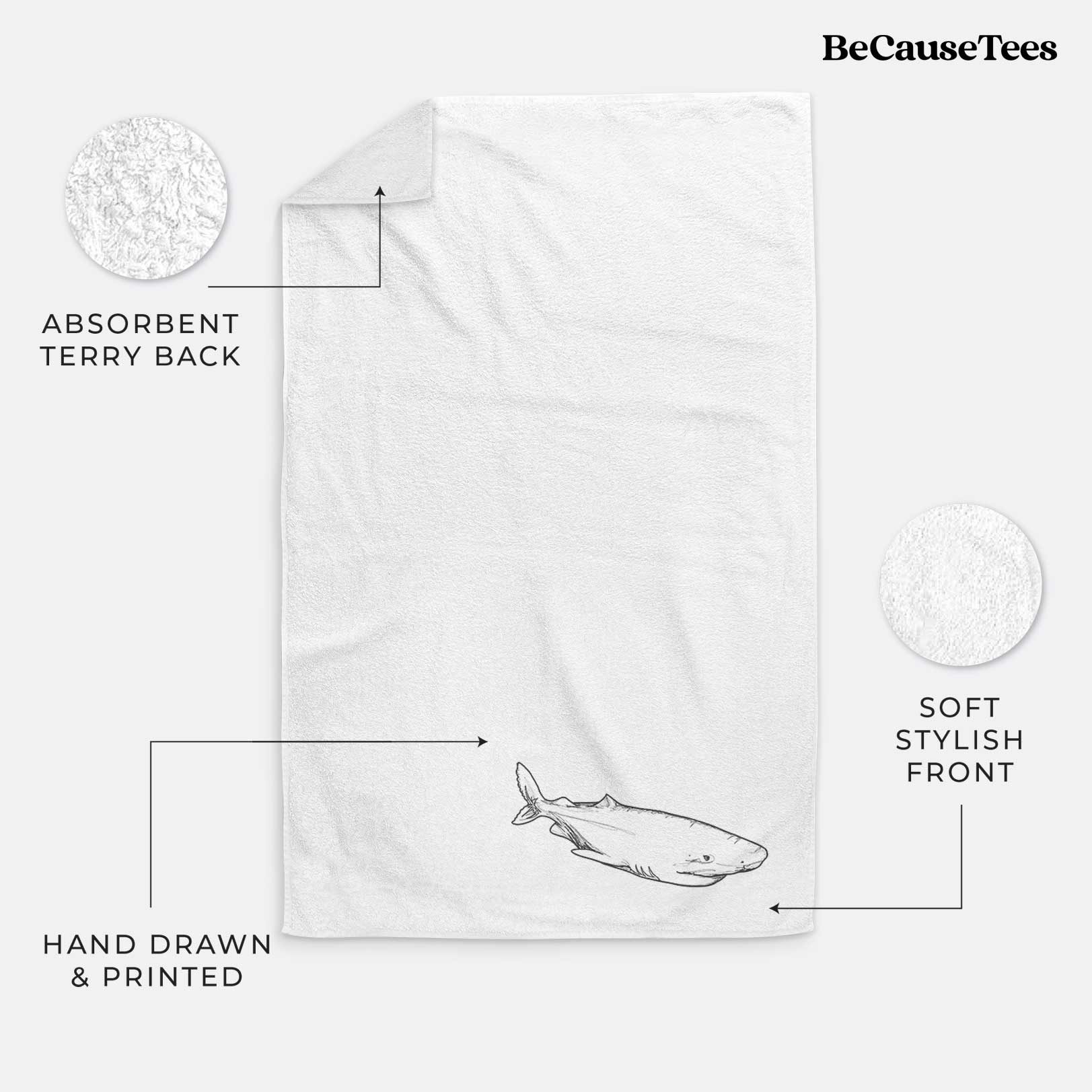 Greenland Shark Premium Decorative Hand Towel