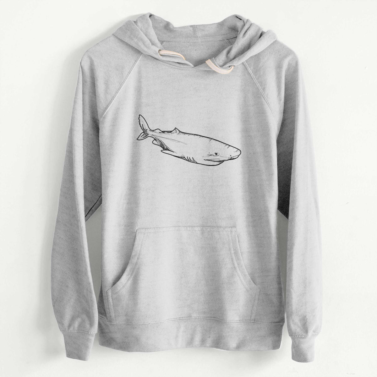 CLEARANCE - Greenland Shark  - Unisex Slim Fit Loopback Terry Hoodie