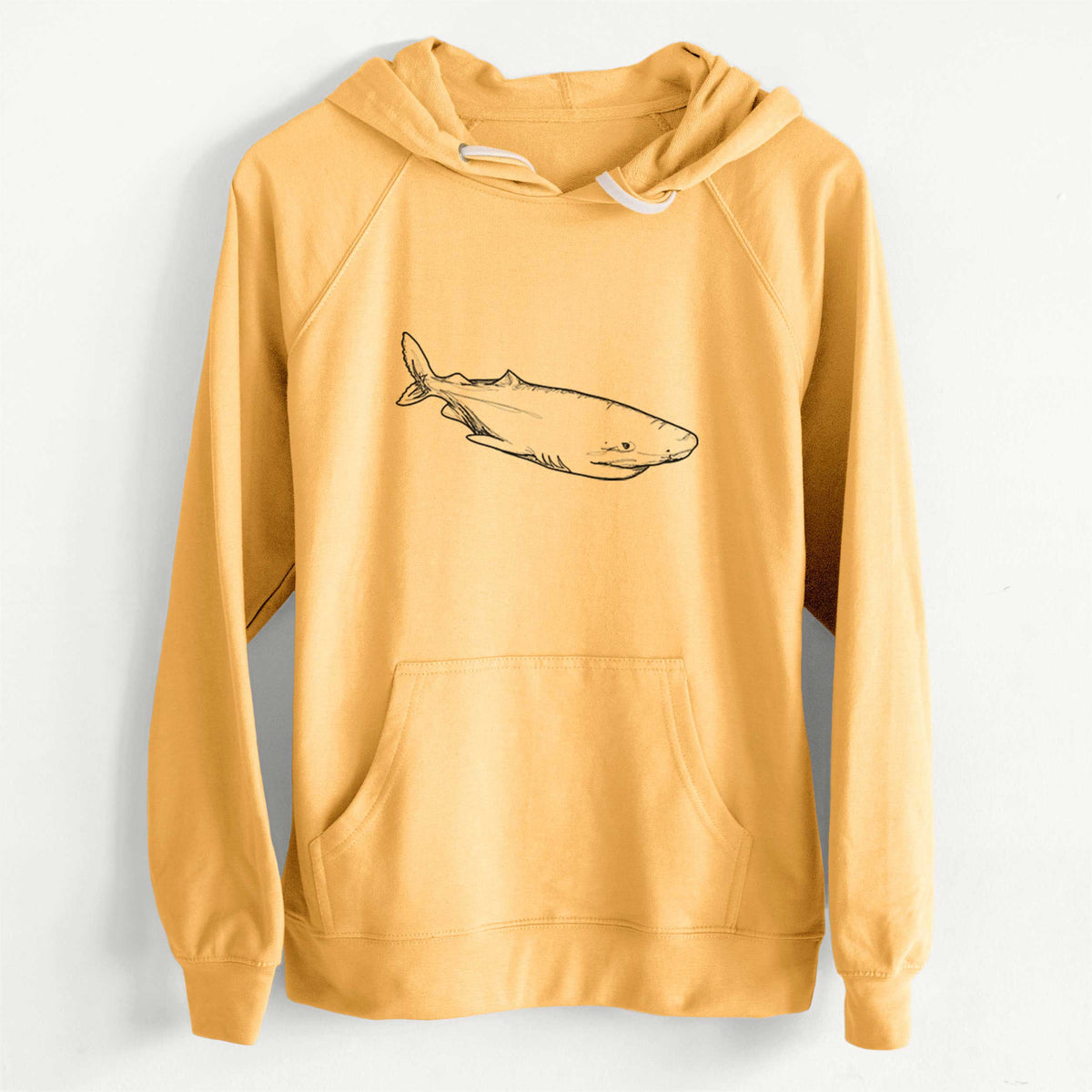 CLEARANCE - Greenland Shark  - Unisex Slim Fit Loopback Terry Hoodie