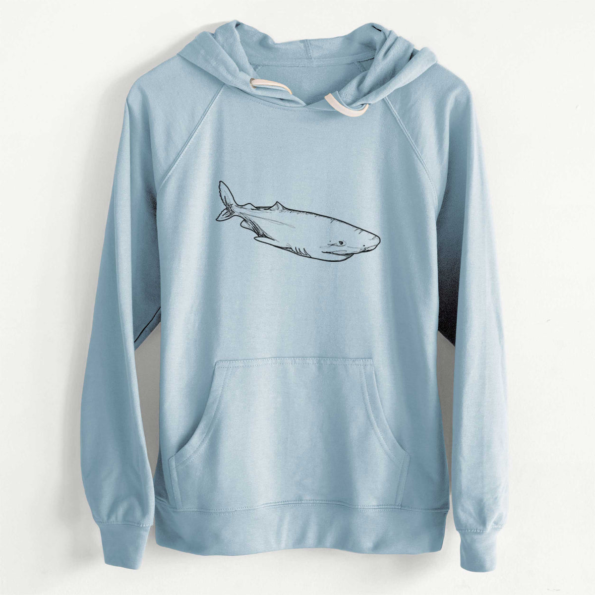 CLEARANCE - Greenland Shark  - Unisex Slim Fit Loopback Terry Hoodie