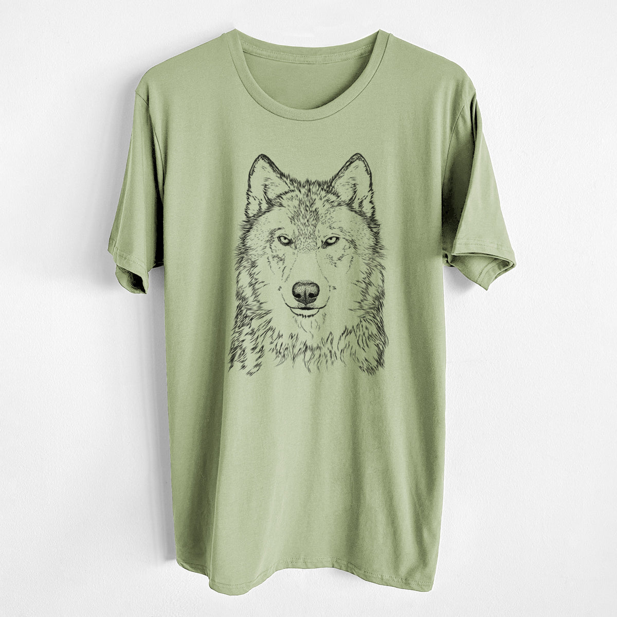 CLOSEOUT - Grey Wolf - Canis lupus - Unisex Crewneck - Made in USA - 100% Organic Cotton