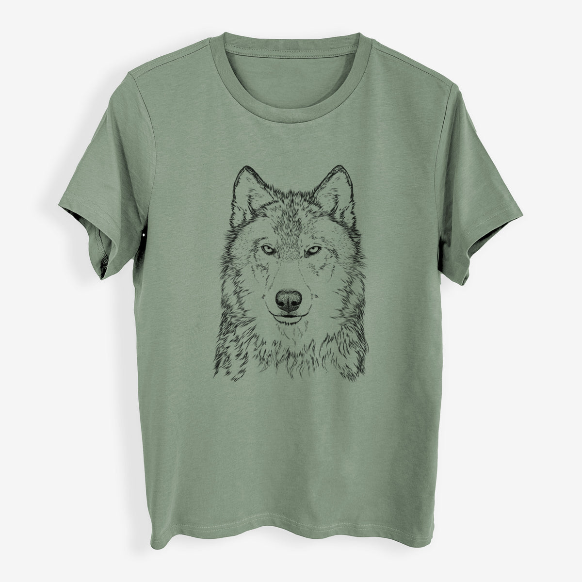 Grey Wolf - Canis lupus - Womens Everyday Maple Tee
