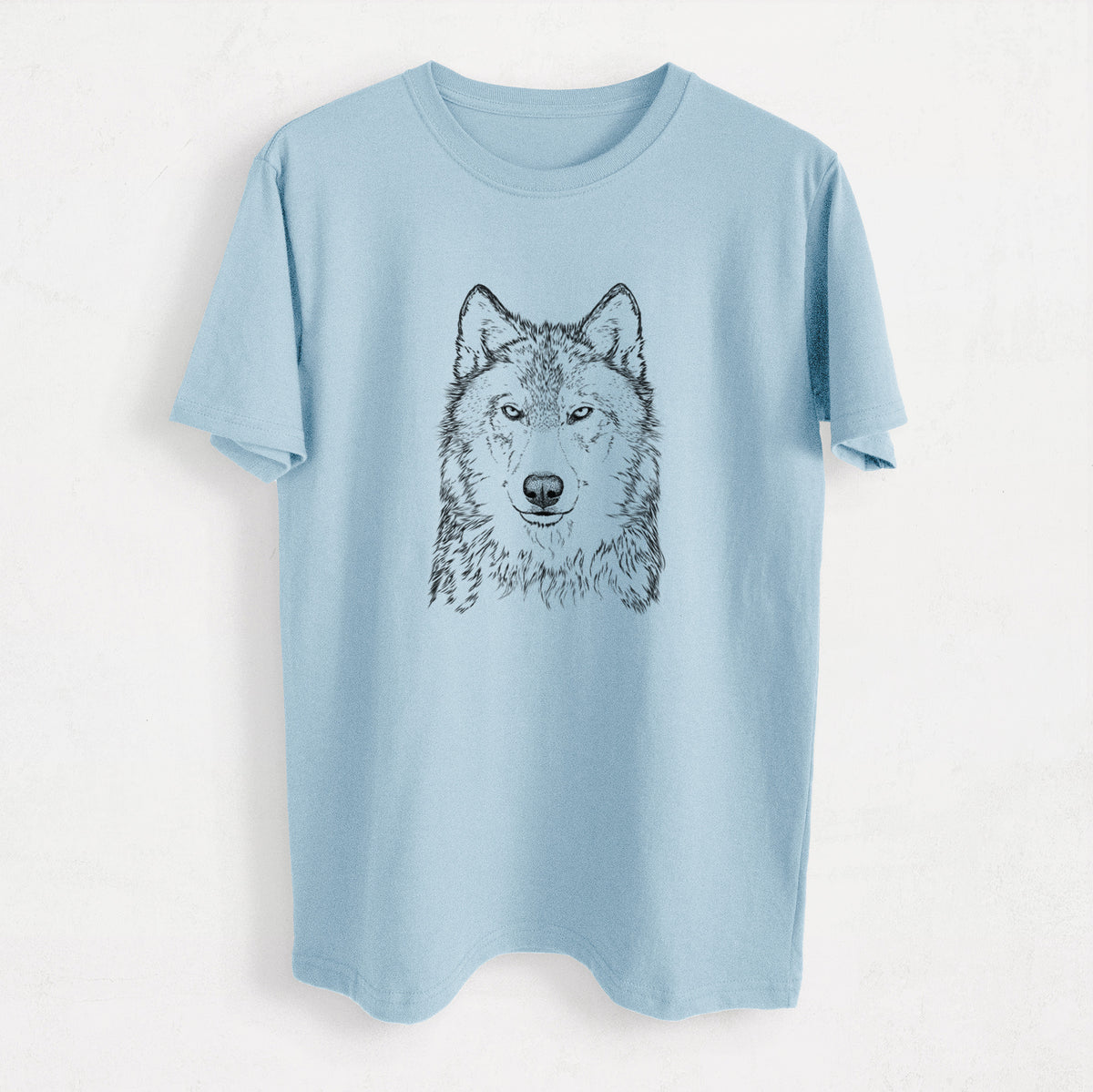 Grey Wolf - Canis lupus - Heavyweight Men&#39;s 100% Organic Cotton Tee