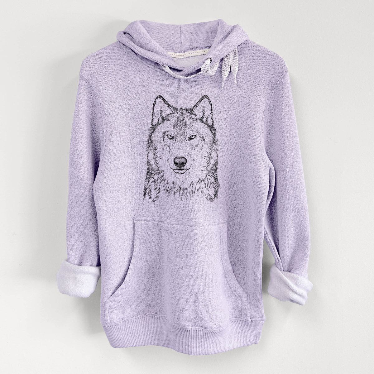 Grey Wolf - Canis lupus - Knit Hoodie