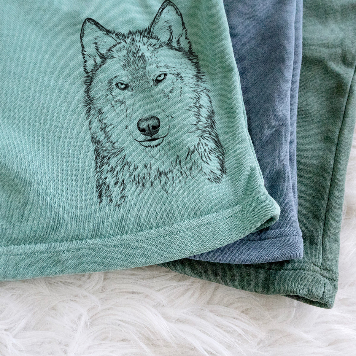 Grey Wolf - Canis lupus - Unisex Pigment Dyed Shorts