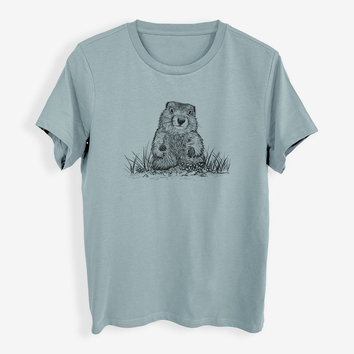 Groundhog - Marmota Monax - Womens Everyday Maple Tee