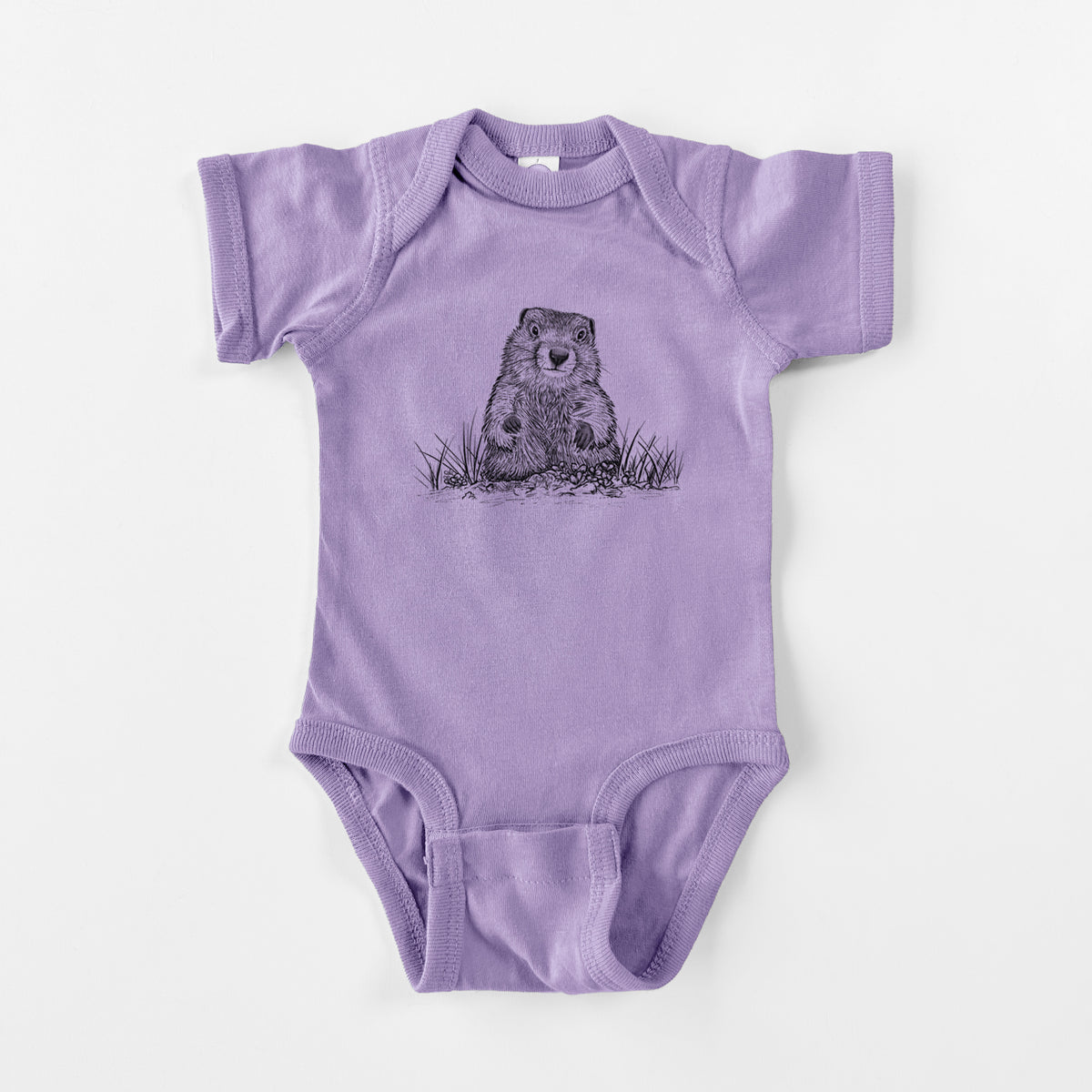 Groundhog - Marmota Monax - Baby Fine Jersey Bodysuit