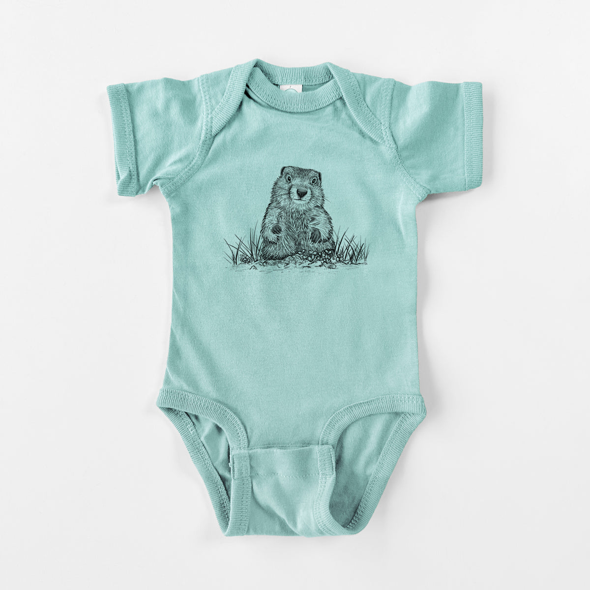 Groundhog - Marmota Monax - Baby Fine Jersey Bodysuit