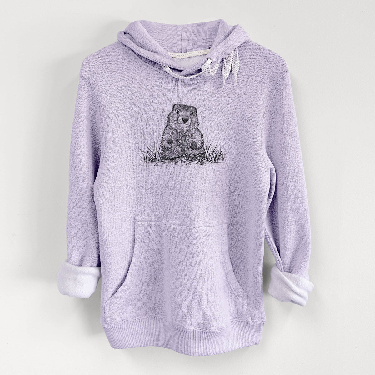 Groundhog - Marmota Monax - Knit Hoodie