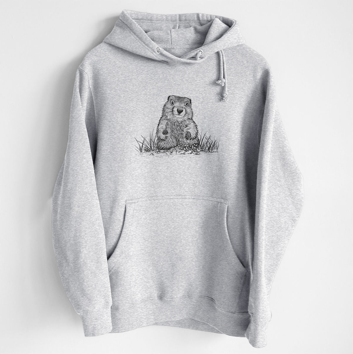 Groundhog - Marmota Monax - Heavyweight Fleece Hoodie